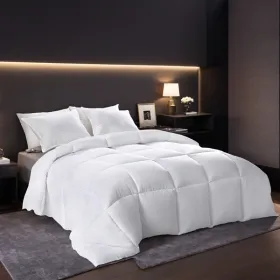 Extra Large White Checkered Plump Duvet - Luxury Hotel-grade Bedding For Bedrooms And Guesthouses. Features Ultra-soft Thickened Warmth With All-seaso