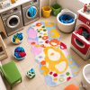 Boho Chic Colorful Abstract Bath Rug - Non-Slip, Ultra Soft, Quick-Dry Mat for Bathroom | Vibrant Artistic Design