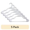 (5 pack) Plastic Adult Hangers for Heavier Clothing, Arctic White 9 Count