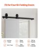 Bi-Folding Sliding Barn Door Hardware Track Kit 40" for Two 18" Doors