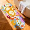 Boho Chic Colorful Abstract Bath Rug - Non-Slip, Ultra Soft, Quick-Dry Mat for Bathroom | Vibrant Artistic Design