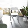 HOMCOM 3-in-1 Adjustable Shower Chair, with Back & Arms, Height Adjustable, Bedside Commode, Non-Slip, White