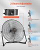 20 Inch Floor Fan 3 Speeds 360° Adjustable Tilt High-Velocity Industrial Fan