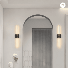 28  2-Pack Modern LED Wall Sconce, Minimalist Indoor Wall Light Fixtures, Black Matte Finish For Living Room, Bedroom, Hallway, Hotel, And Home Decor (Option: Black)
