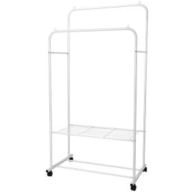 Garment Hanging Rack Clothing Hanging Rail Pillow Shoe Display Organizer Stand Rolling Wheel Clothes Organizer (Option: Ragck_GPCT3173)