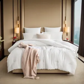 All-Season Oversized Solid Plump Duvet - Premium Durable Comforter With Enhanced Warmth. This Thick Winter Quilt Insert Provides Year-round Comfort, M (Option: defaulttitle)