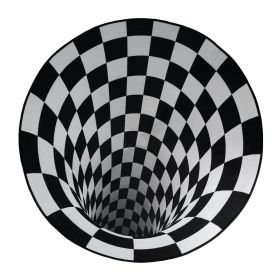 3D Visual Floor Area Mat Anti-slip Illusion Rug Doormat Round Living Room Carpet Mat (Option: 6g0cm)