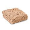 HGTV Triple Jacquard Carved Faux Fur Throw Blanket 50 x 70 inches