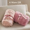 1 PC 50x60" Ruched Fur Throw