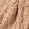 HGTV Triple Jacquard Carved Faux Fur Throw Blanket 50 x 70 inches
