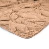 HGTV Triple Jacquard Carved Faux Fur Throw Blanket 50 x 70 inches