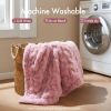 1 PC 50x60" Ruched Fur Throw